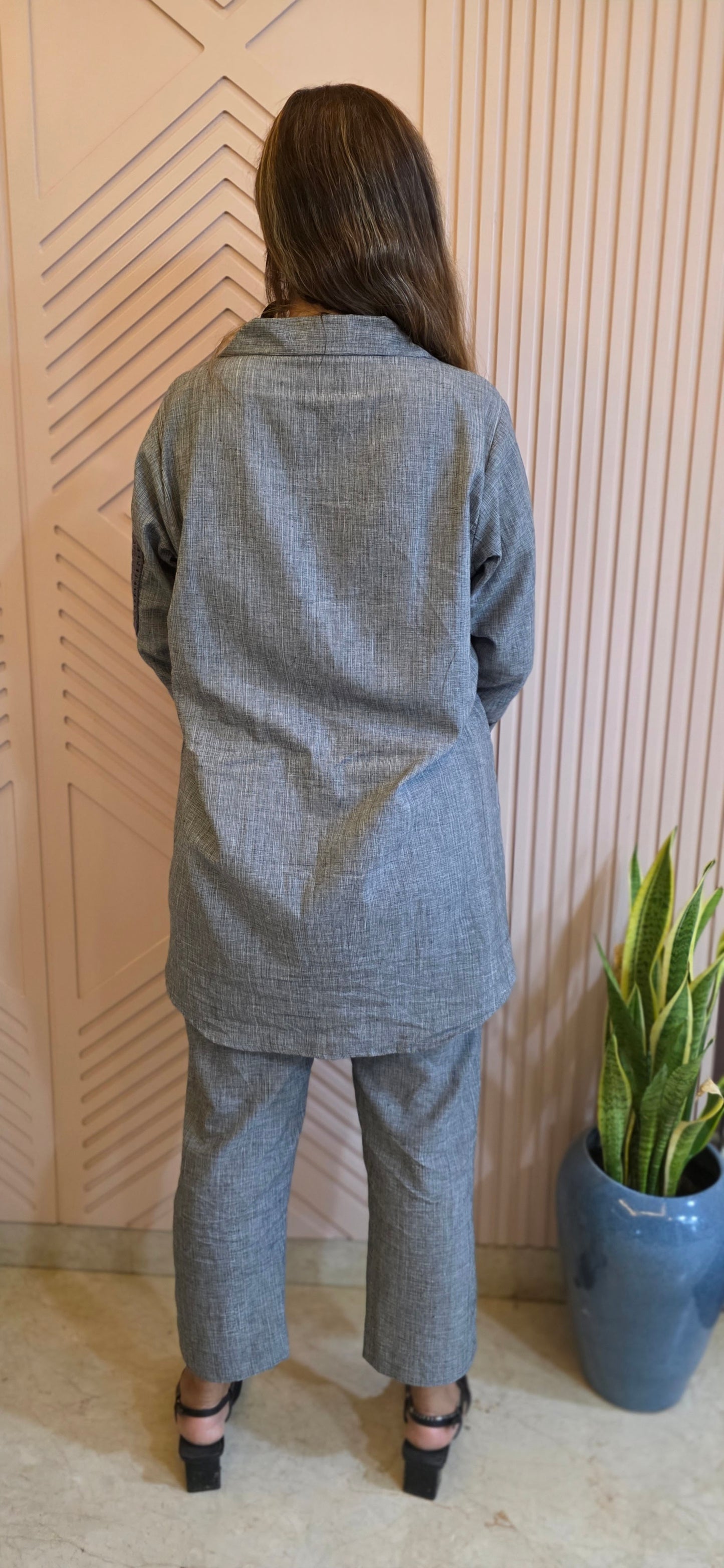 Grey Crochet Co-ord Set