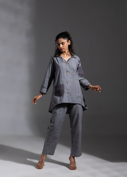 Grey Crochet Co-ord Set