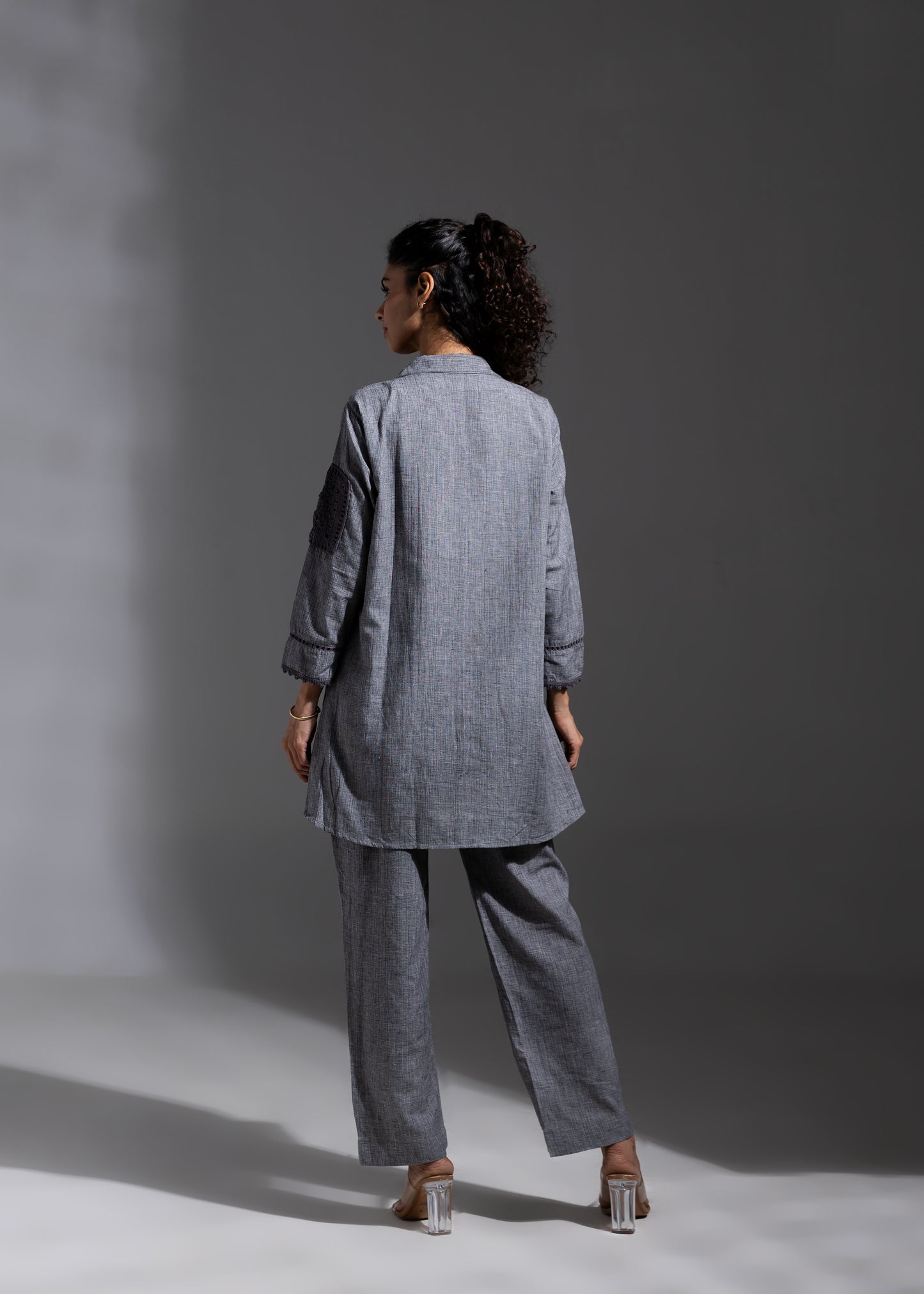 Grey Crochet Co-ord Set