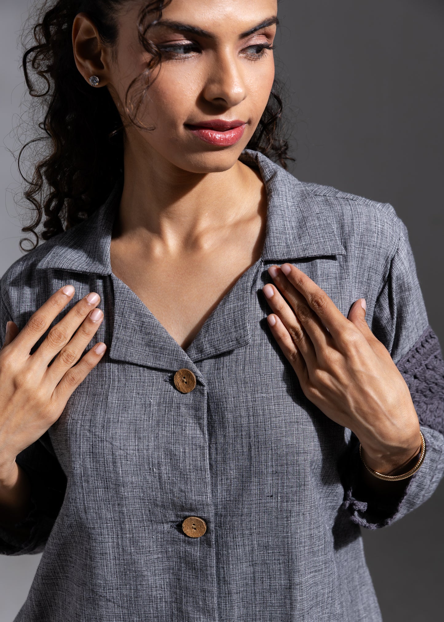 Grey Crochet Co-ord Set