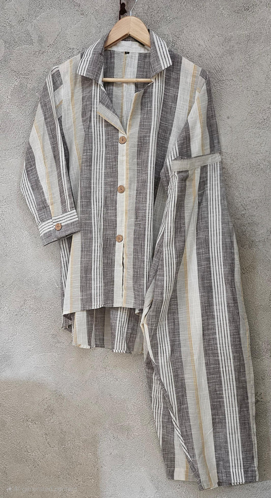 Grey Smart Cotton Co-ords Set